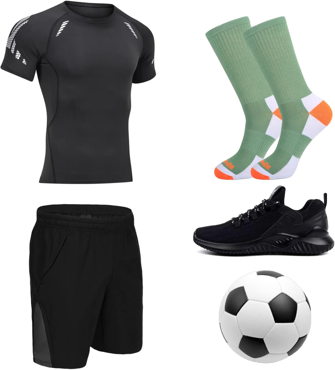 JOYNÉE Mens Athletic Crew Cushion Socks for Running and Workout 6 Pack,Multicolor,Sock Size:10-13 - Image 5