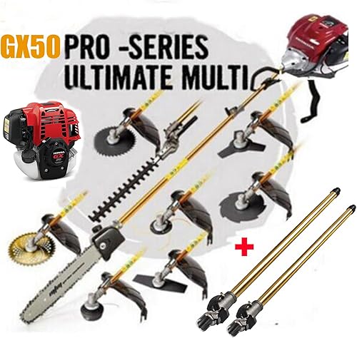 Vista 2 de GX50 Hedge Trimmer 11 in 1 Pole Saw 4 Stroke Grass Cutter desbrozadora de gasolina Weed Edger Mower Saw