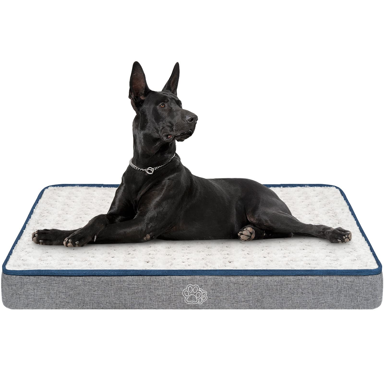 EMPSIGN Cama Perro Mascotas Impermeable Doble Cara (Cálido y Frío), Funda Extraíble Lavable a Máquina, Alfombrilla de Cama para Perros Grande para Dormir (XX-Large, Gris)