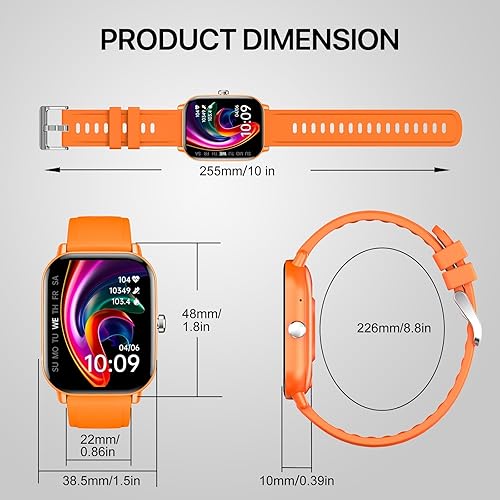 Miniatura 9 de Reloj inteligente para mujeres/hombres, reloj inteligente HD de 2.01 pulgadas con llamada Bluetooth, más de 100 modos deportivos, monitoreo del