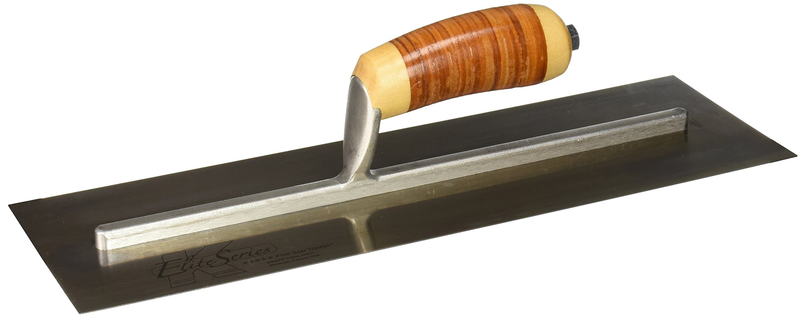 Kraft Tool CFE535L Elite Series Five Star Cement Trowel with Leather Handle, 16 x 5-Inch — image 1