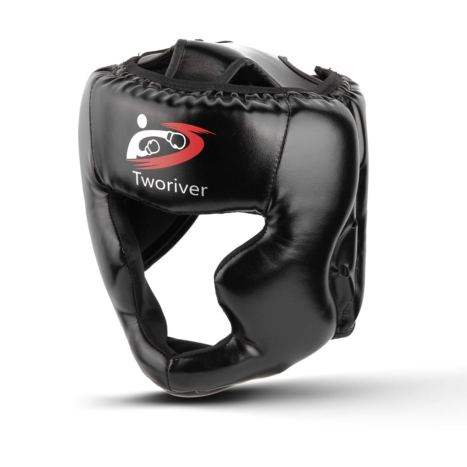 Sanjoin 社製 ボクシングヘッドギア 合成レザー MMA ヘッドギア UFC ファイティングヘッドガード スパーリングヘルメット ブラック ブラック