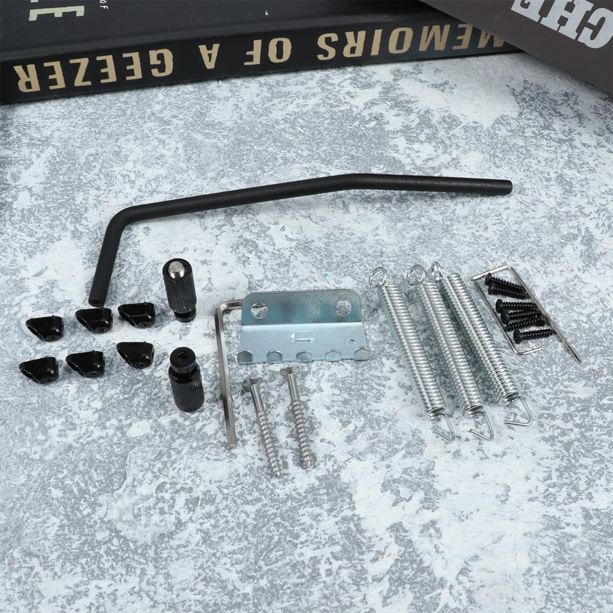 Toyvian Akcesoria do 7 strunowych gitar basowych, mostek płytowy, mostek do gitary, instrument muzyczny, siodełko zapasowe Hardtail