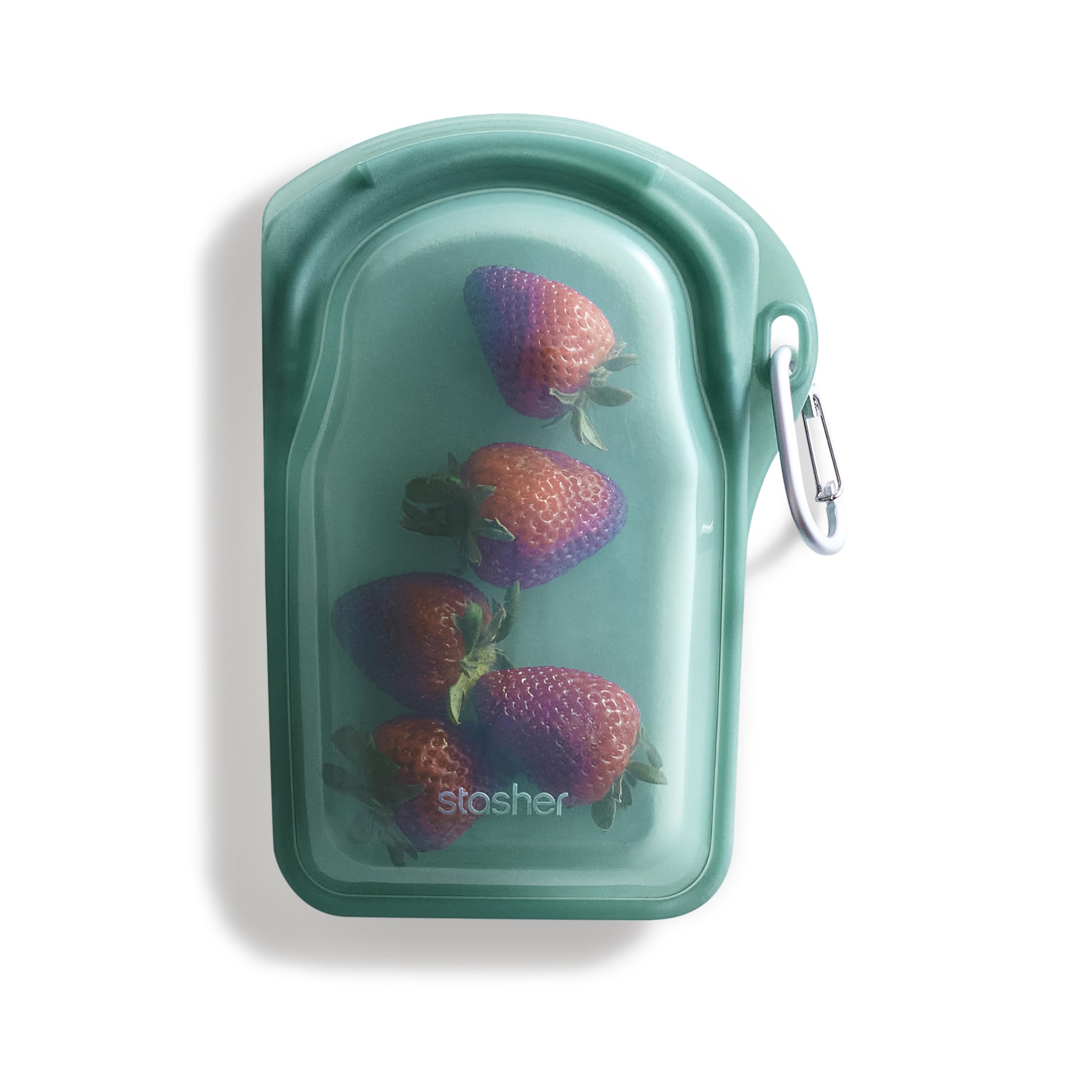 Premium Silicone Reusable Food Storage Go Bag, Waterfall, Microwave, Dishwasher, Oven and Freezer Safe, BPA Free, Leak-free, Eco-friendly, 18 Oz