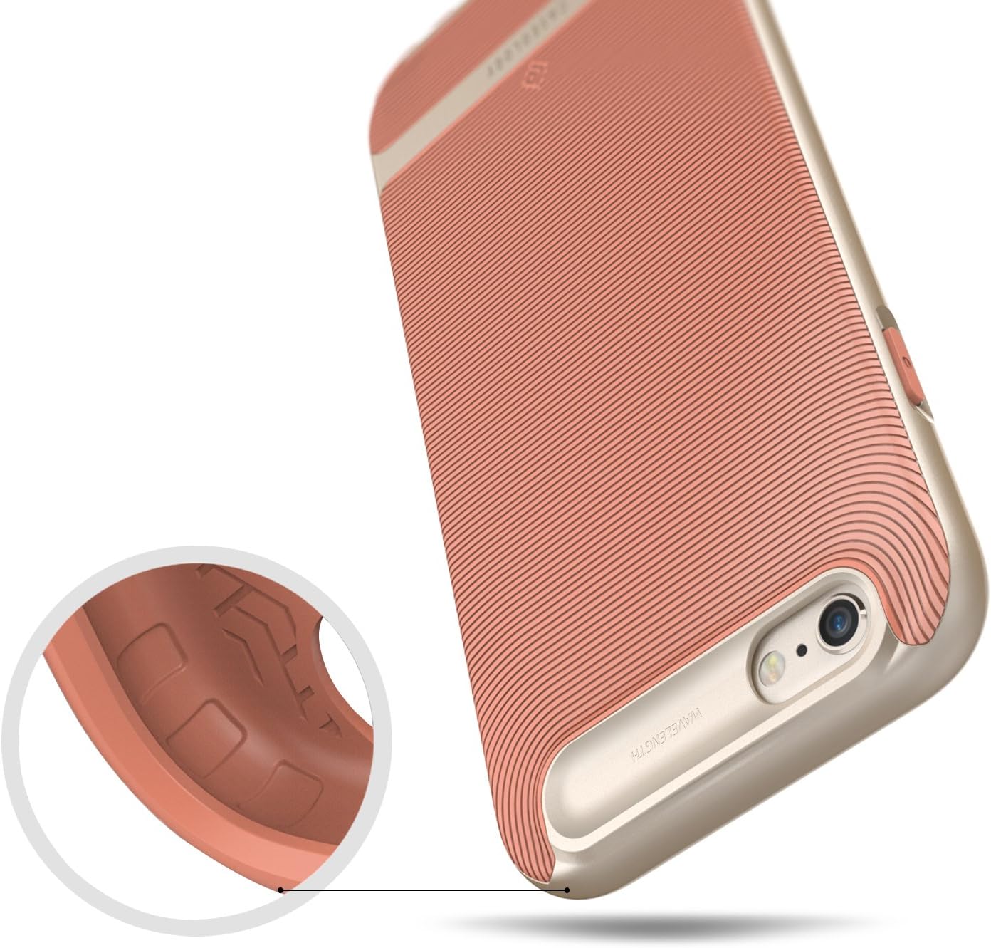 Caseology Wavelength for Apple iPhone 6S Case (2015) / for iPhone 6 Case (2014) - Coral Pink