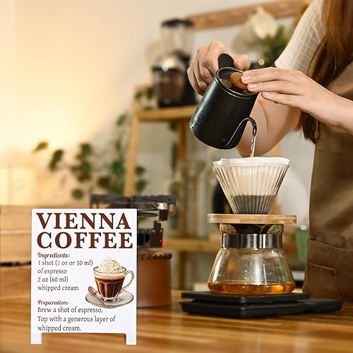 Miniatura 3 de Letrero de café de Viena retro, decoración de escritorio para el hogar, oficina, cocina, bar, cafetería, encimera, estantería, regalo de Navidad