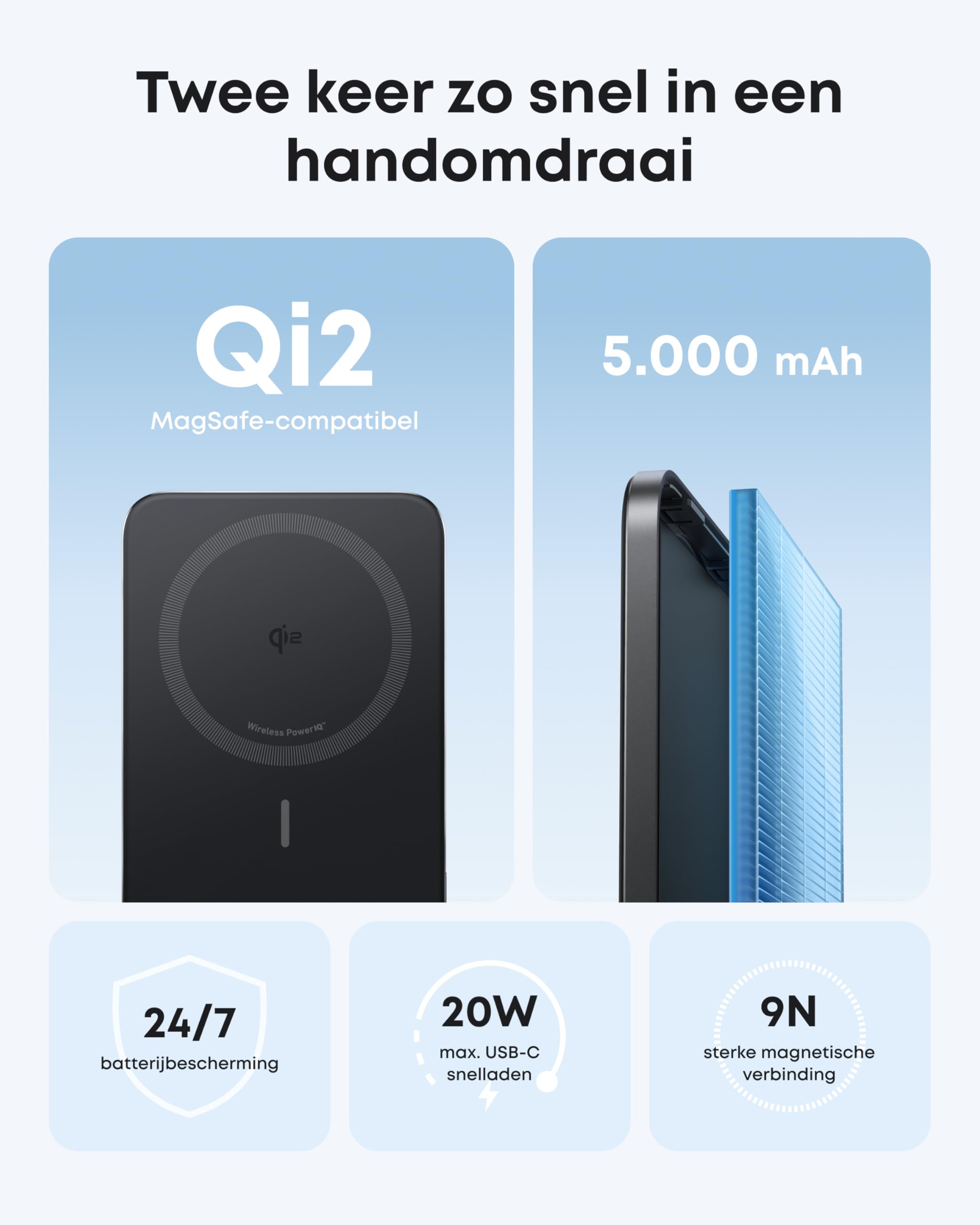 Nano Powerbank (5K, Magnetisch, Slim) - DE