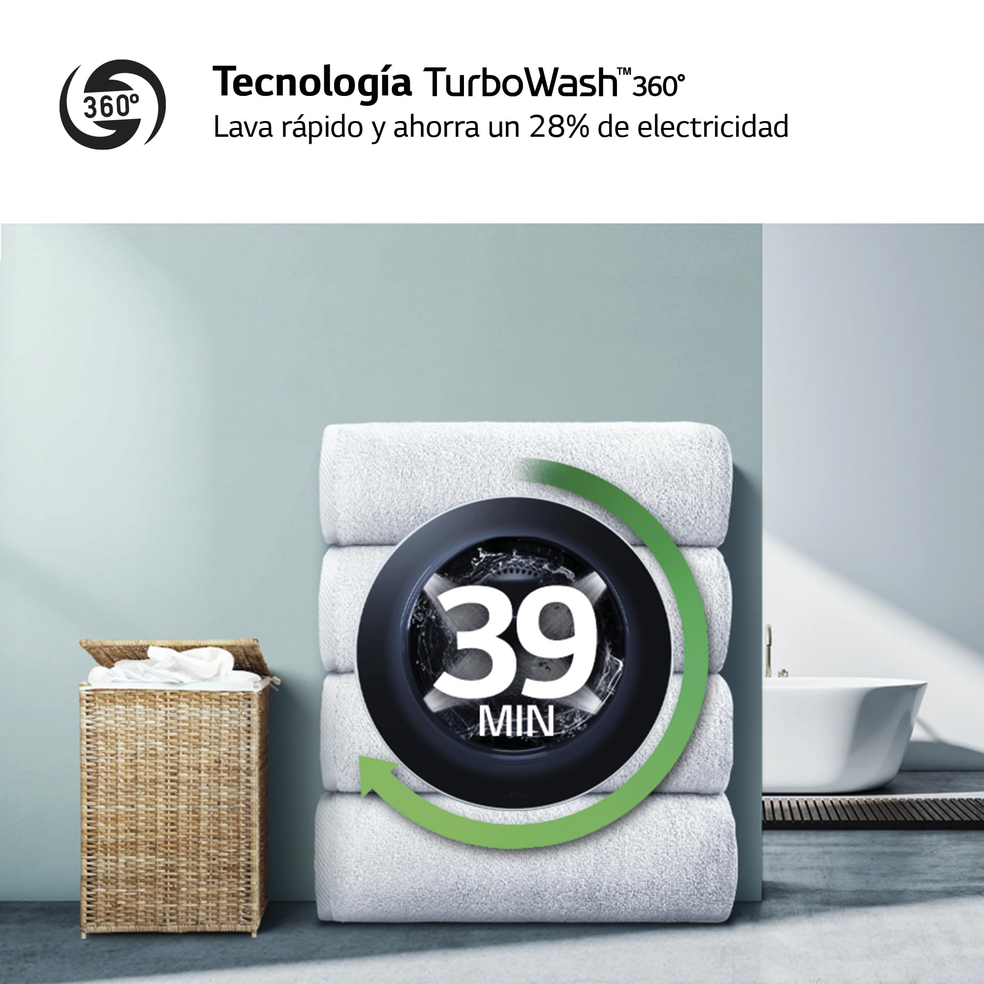LG F4WR7009AGS - Lavasecadora inteligente AI Direct Drive™, Turbowash 360º, 9/6kg, 1400rpm, 10% más eficiente que A (lavado) / D(secado), Inox, Serie 700