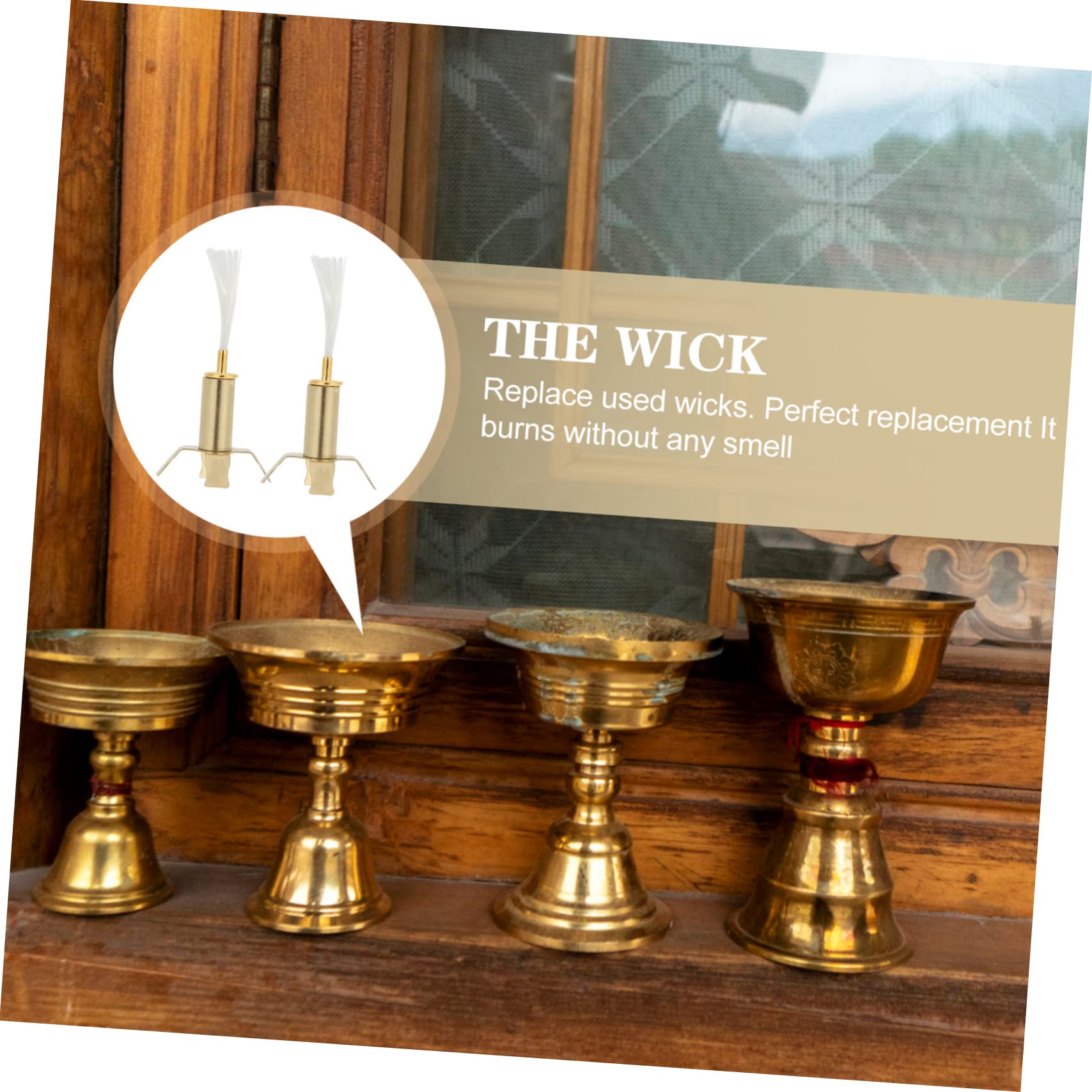 Garneck 5 Set di Porta Stoppini per Candele Porta Stoppini per Candele Porta Stoppini in Lega per Candele Porta Stoppini per Forniture Buddiste