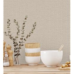 Simil Piedra Interior GAULAN 500680977 - Papel pintado vinílico lavable de espigas con textura en relieve para pared salón cocina baño dormitorio pasillo - Muestra DIN A4