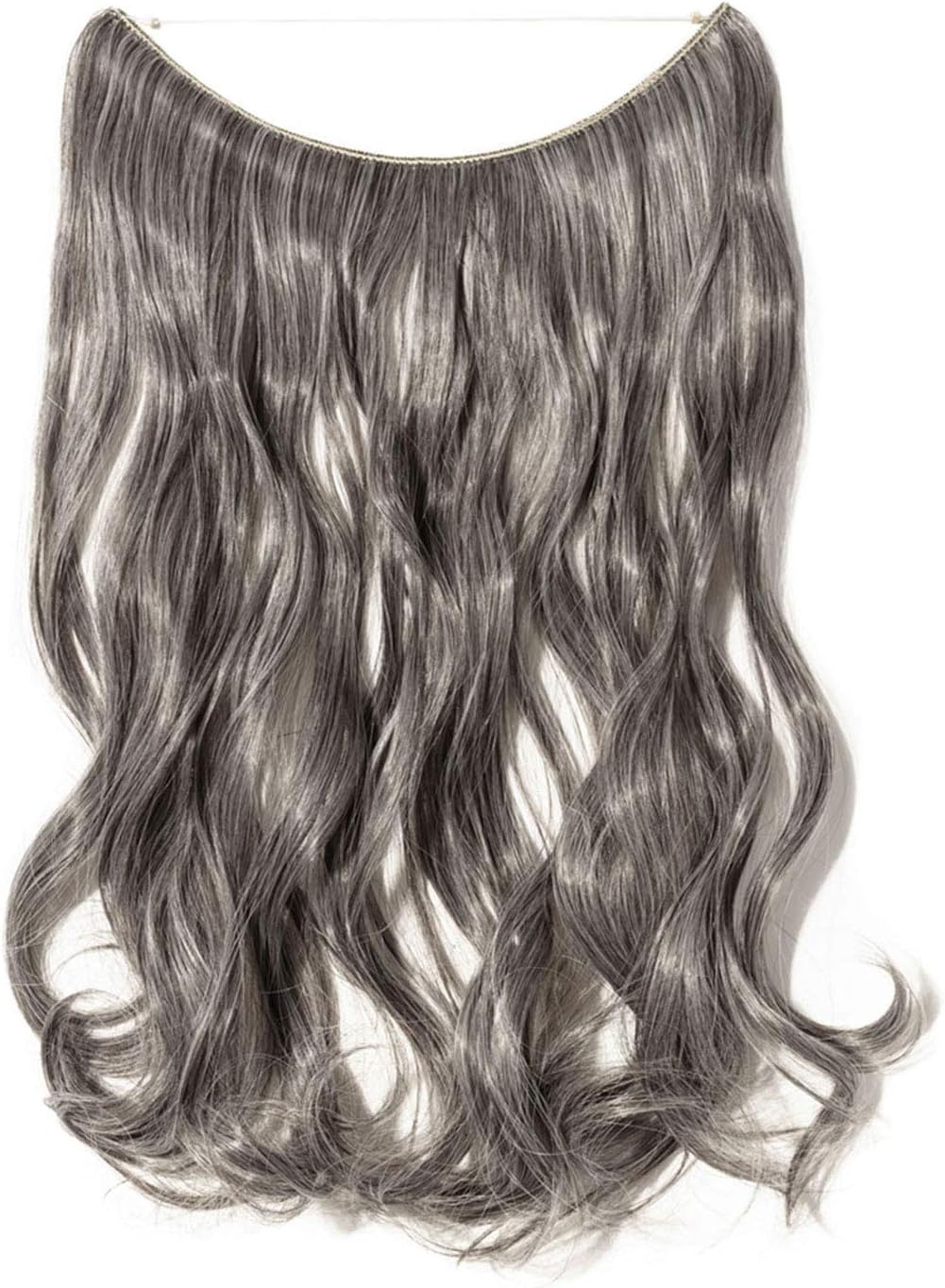 Secret Headband Wire in Natural Hair Extensions Rubber Band Straight Curly Wavy Hairpieces Brown Blonde Ombre for Women 20" Curly - Image 5