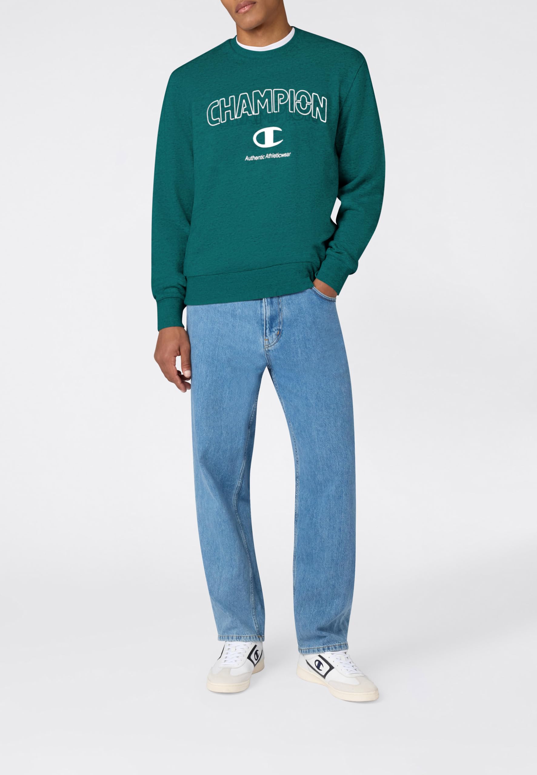 Champion Men-Graphic Crewneck Sweatshirt Maglia di Tuta Uomo
