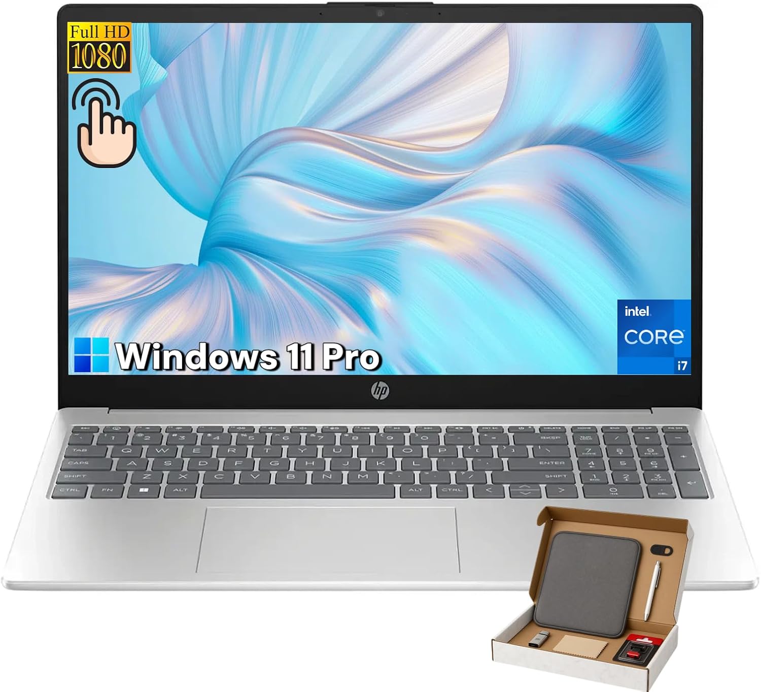 HP 15.6-inch Touchscreen Laptop Computer – Intel 10-Core i7-1355U Up to 5.0GHz, …