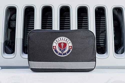 Miniatura 7 de Kit de emergencia para automóvil de asistencia en carretera, kit de primeros auxilios, cables de puente, correa de remolque, luz de flash LED, capa