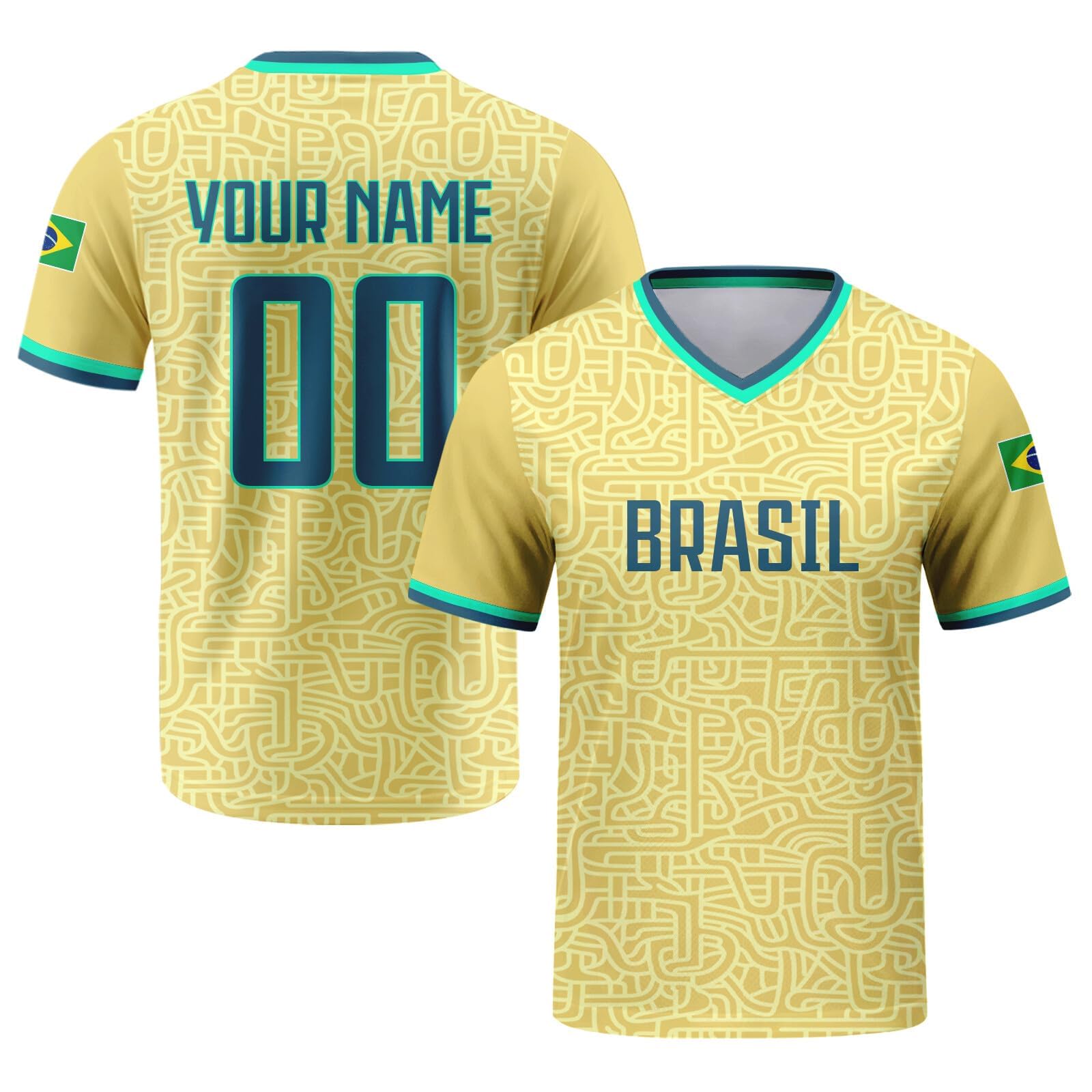 Custom 2026 National Soccer Jersey for Men Personalised Football Team Uniforms Jerseys Shirts Women Unisex A09 Brazil Jerseys — image 1