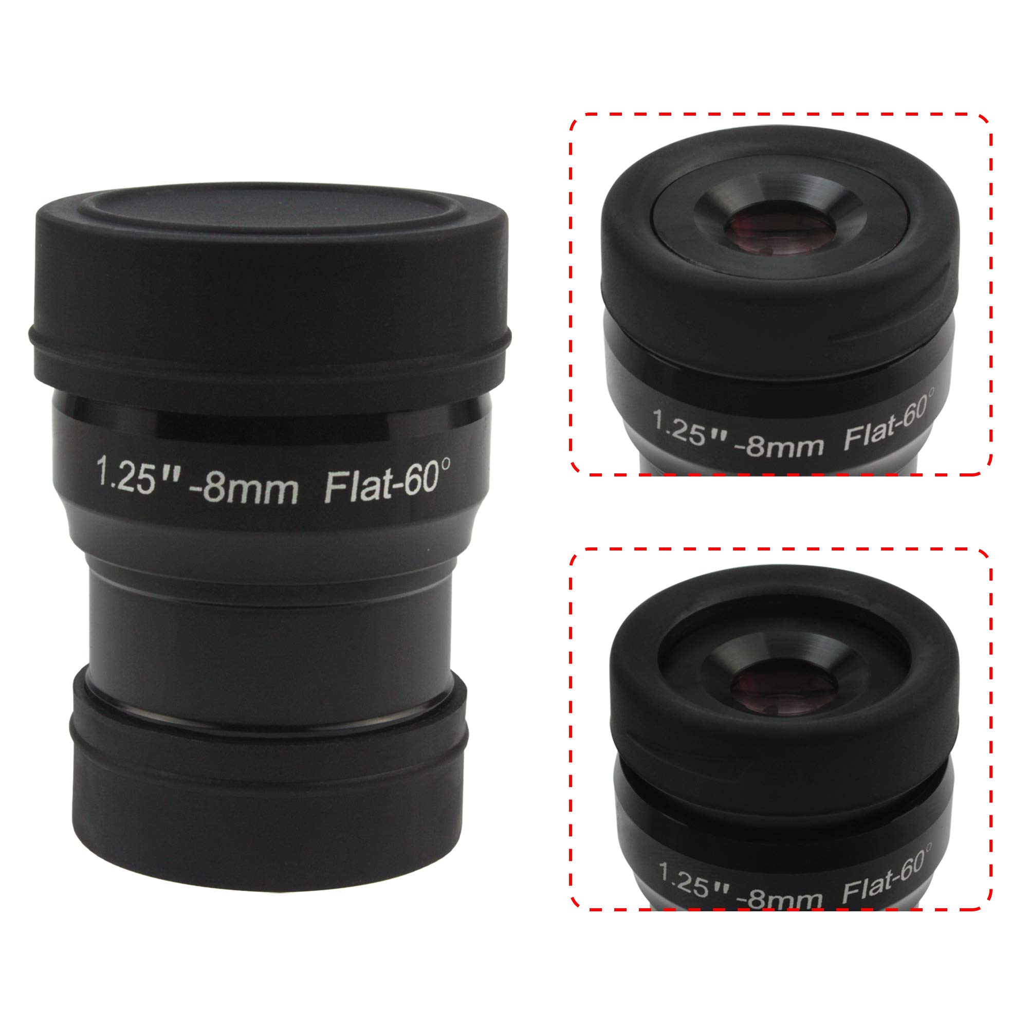 Astromania1. 25" 8mm Flat Field Telescope Eyepiece - a flat image field and crystal-clear images