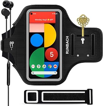 Running Armband for Google Pixel 10/10 Pro/10a/9/9 Pro/9a/8/7/6/6 Pro/5a/4XL/3a XL/3 XL, Running Exercise Case with Card Slot for Pixel Black