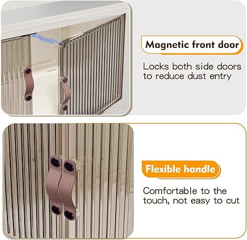 Miniatura 4 de Contenedores de almacenamiento grandes de 102 cuartos de galón con tapa, organizador de almacenamiento de plástico para sala de estar, dormitorio,