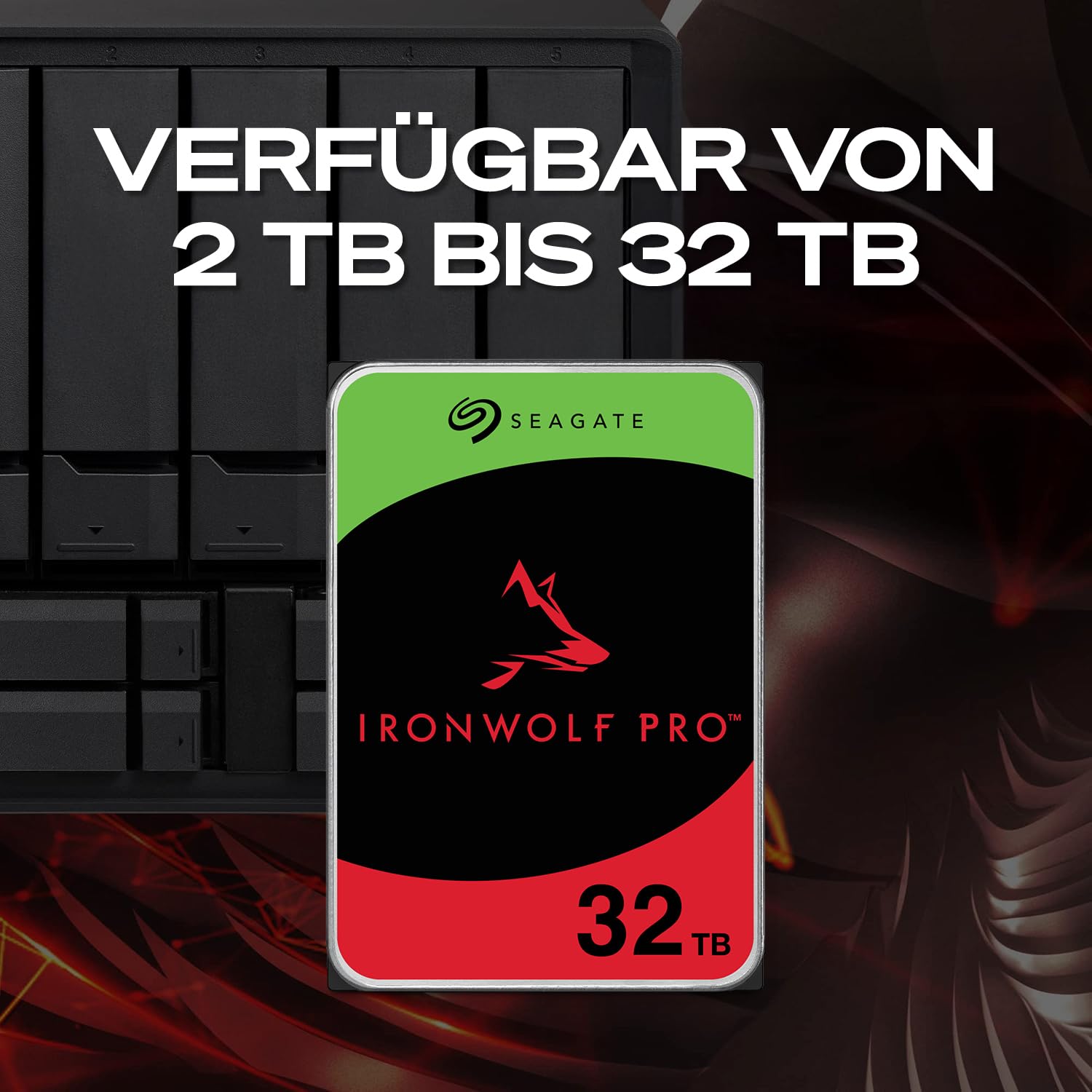 Seagate IronWolf Pro 8TB NAS Interne Festplatte HDD 3.5 Zoll 7200 U/Min CMR 256 MB Cache SATA 6 GB/S