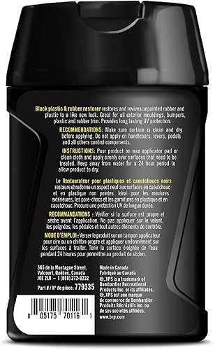 Miniatura 2 de Can-Am Nuevo OEM, restaurador de plástico y caucho negro, fórmula de larga duración, 9779335