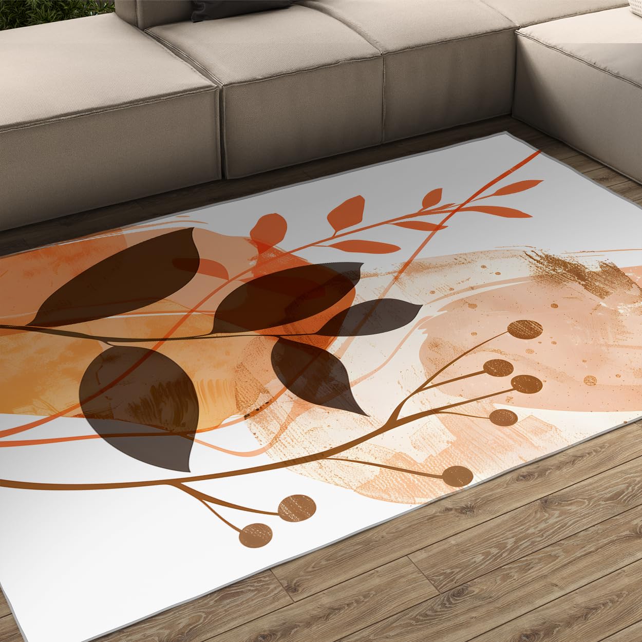 Tapis vintage de qualité supérieure coloris marron boho