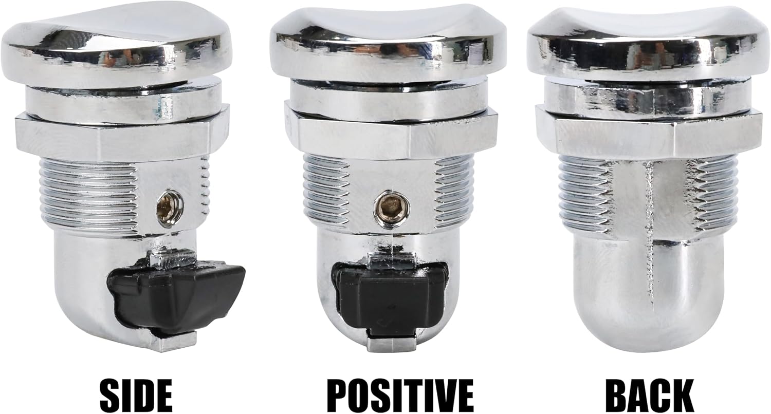 Push Button Gas Cap, Fuel Door Push Button Fit for Harley Davidson 1992-later Touring Street Glide, Electra Glide, Tri Glide, Road Glide, Tour Glide, Ultra Limited, Latch Panel Oil Tank Accessories