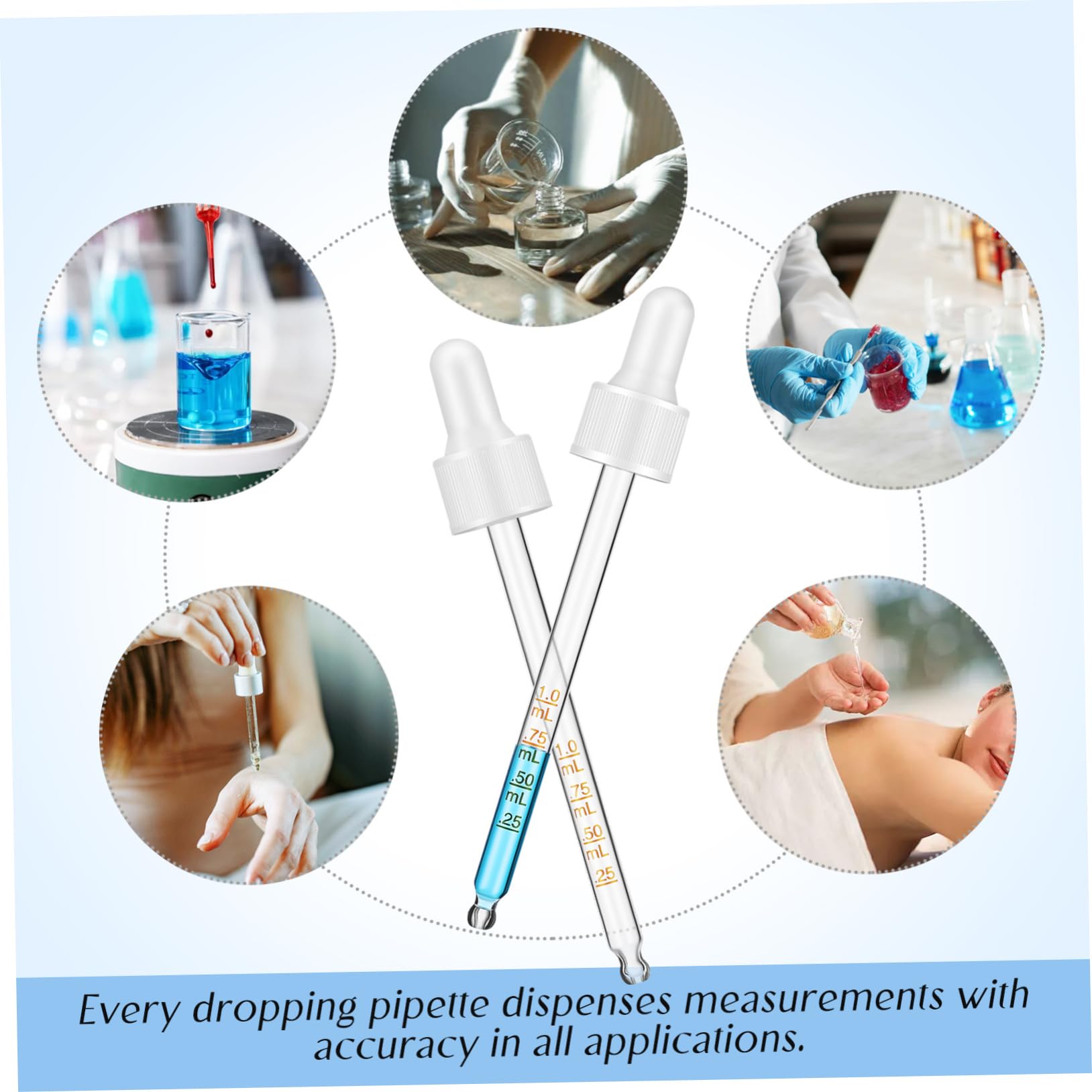 iplusmile 30stücke Glas Pipetten Mit Präzise Tropfer Für Ätherische Öle Laboranwendungen Und Kosmetik Robuste Und Klare Messpipetten Für Einfaches Dosieren