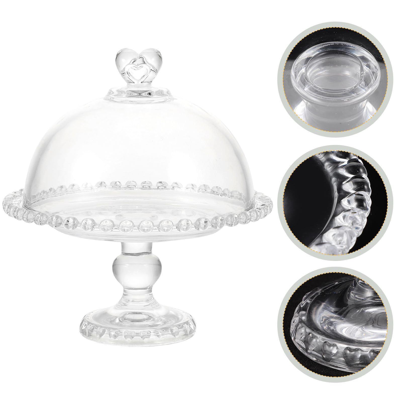 Glas Servierplatte mit Glocke, 1 Satz, Transparent, für Obst und Gemüse