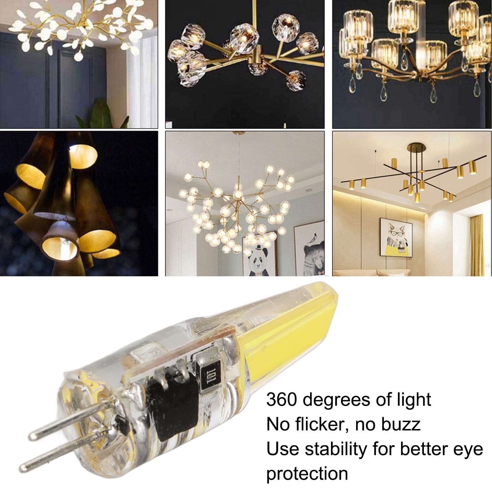 G4 LED-lamp, Energiebesparende 6W 500LM COB Gellamp