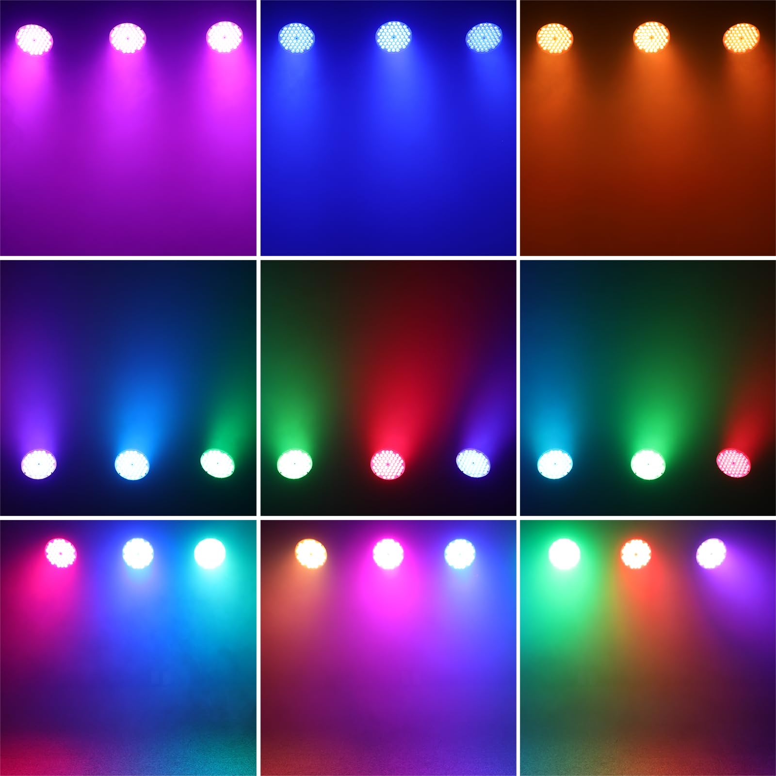 BETOPPER Luz de Escenario 200W CRI Alto con Volets Ajustables, RGBW 4-en-1 LED Ultra Brillante, Hasta 5000 Lúmenes - Para Fiestas Disco, DJ, Fotografía, Video, Bodas y Espectáculos