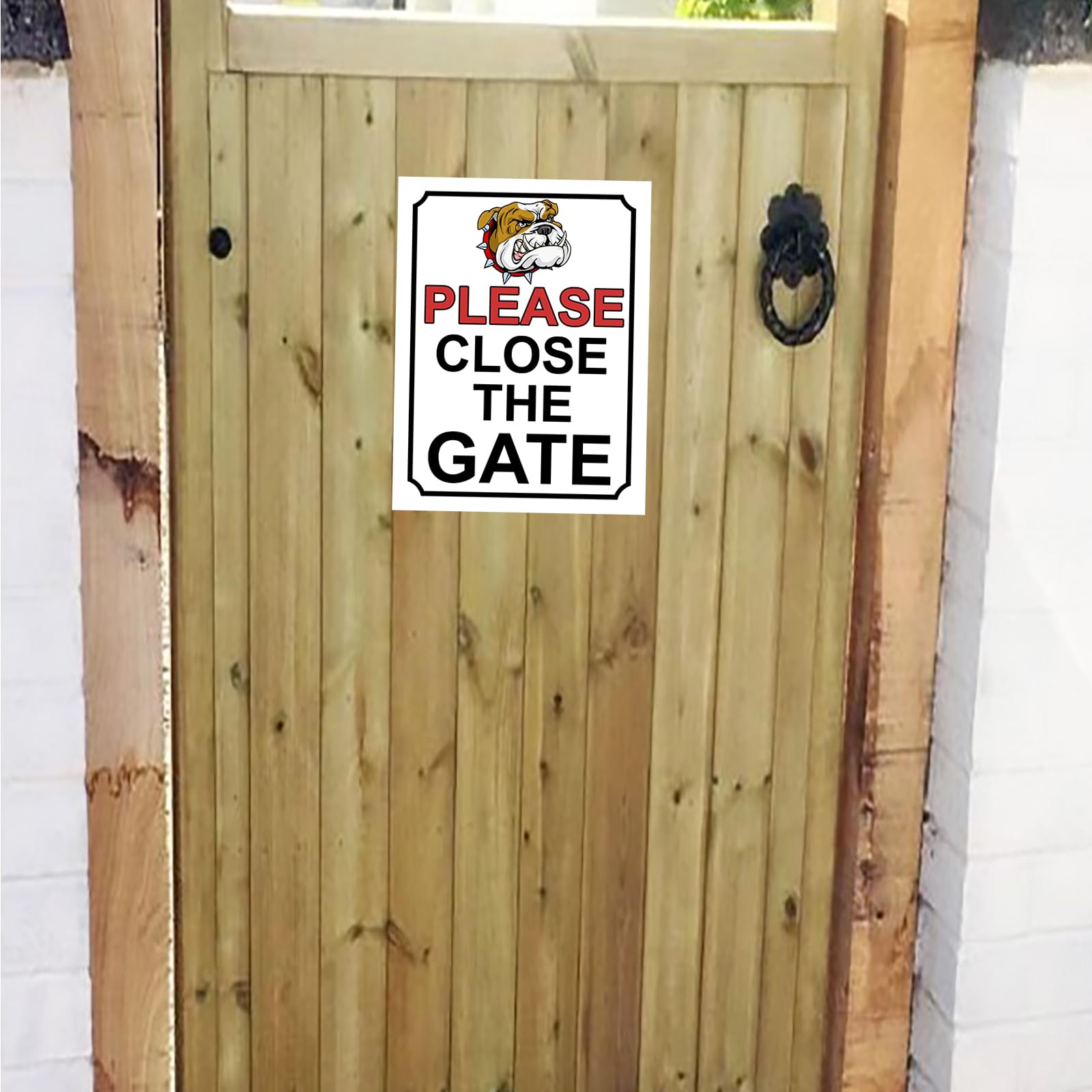 PLEASE CLOSE THE GATE BULLDOG THEME METAL SIGN 267MM X 200MM (30H1L) LARGE 10" X 8", Mixed - Image 2