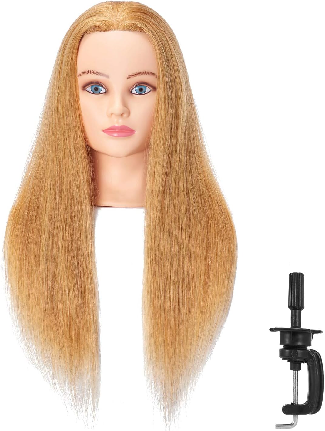 Headstar Mannequin Head 2426" 100 Human Hair Hairdresser Training Head Manikin Head Styling