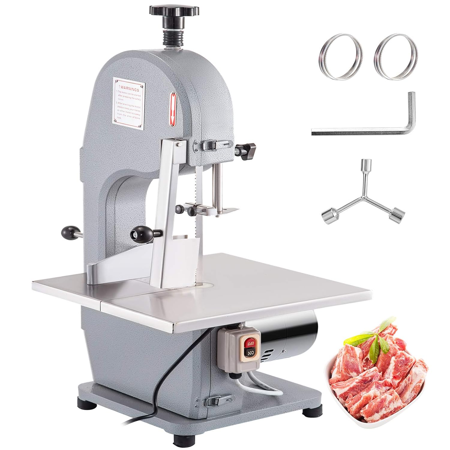 VEVOR Profi Metzger Knochenbandsäge 850W für das Schneiden der Huhn