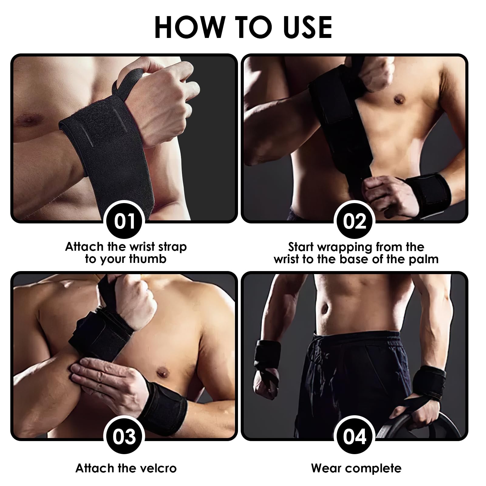 Polsiere Palestra Regolabili 2 Pezzi - Supporto Polsi In Neoprene Per Sollevamento Pesi E Fitness - Foto 9