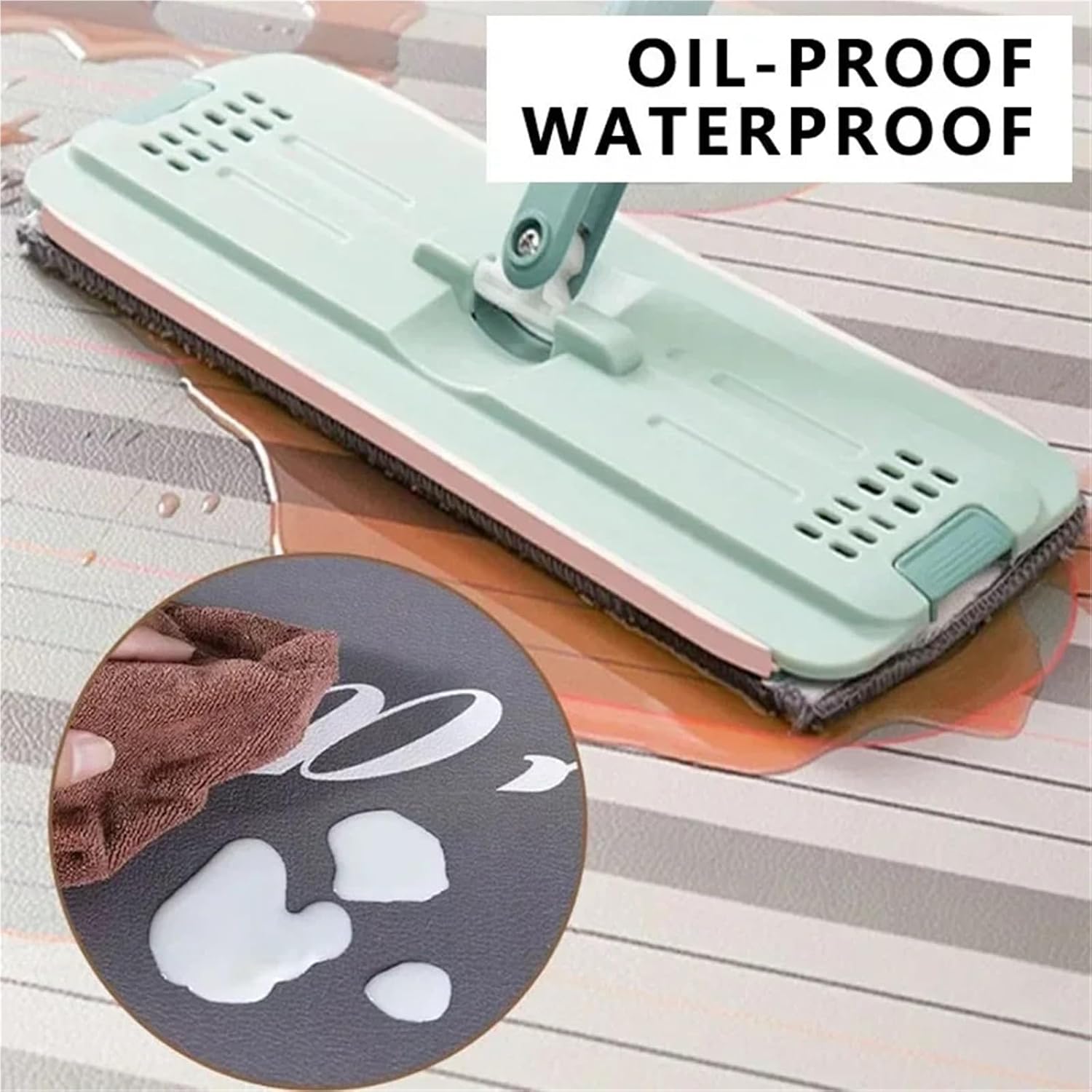 Mat for Kitchen Carpet Waterproof Long Floor Mats PU Leather Oil Proof Carpets Home Decoration Rug for Kitchen, Floor, Office(Color 4,1pc 100x200cm)