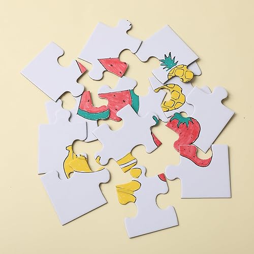 Miniatura 50 de Mr. Pen Rompecabezas en blanco - Paquete de 8, 28 piezas/paquete, 5.5 x 8.1 pulgadas, blanco, rompecabezas en blanco para dibujar