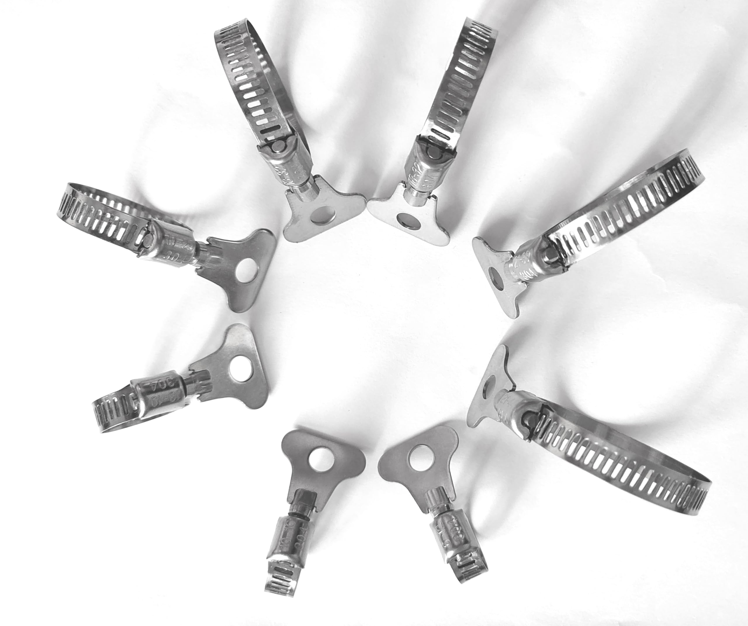 50pcs 3/8" - 5/8" Stainless Steel Adjustable Worm Gear Hose Clamp Set - View #3