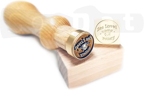 Miniatura 3 de Sello de arcilla personalizado  Sello de cerámica  Sello de cerámica  Sellos de arcilla  Sellos de cerámica  Sellos de madera para arcilla  Sello