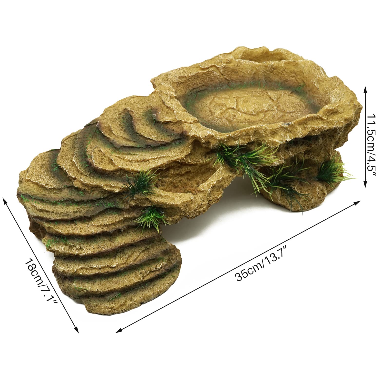 Piattaforma Per Rettili BREUAILY - Resina, 35x18x11.5cm, Per Tartarughe E Lucertole - Foto 2