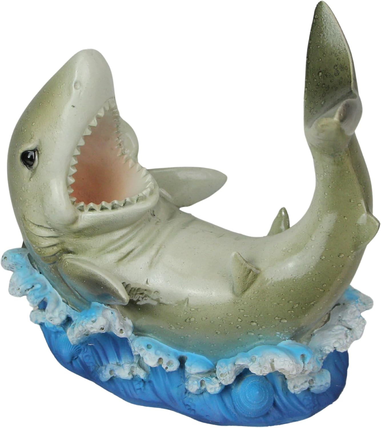 Things2Die4 Whimsical Shark Wine Bottle Holder, Resin Ocean Décor, 8 Inches – Perfect for Coastal Home, Bar, or Kitchen; Nautical Gift and Wine Enthusiast Accessory