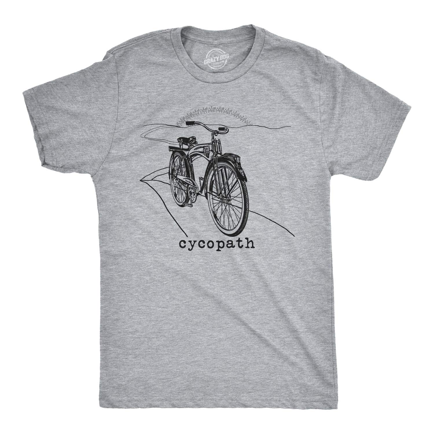 Crazy Dog T-ShirtsMens Cycopath T Shirt Funny Cycling Tee Bicycle Shirt for Men Cyclist Gift
