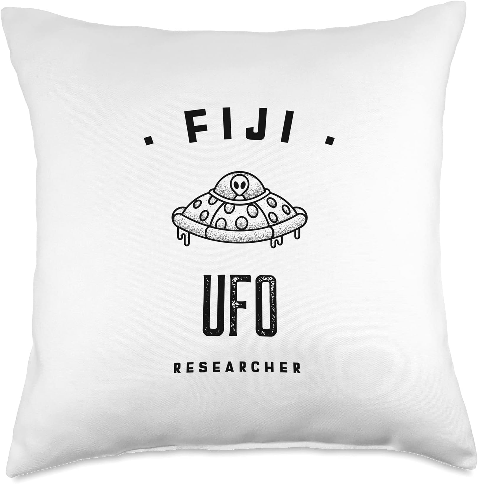 Fiji UFO Researcher Throw Pillow, 18x18, Multicolor