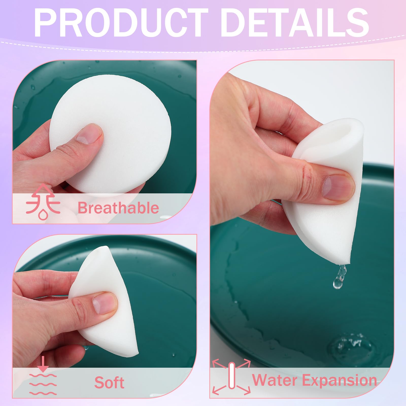 Mifoci 960 esponjas faciales comprimidas para esteticistas, almohadillas de esponja de eliminación de maquillaje para mujeres, spa exfoliante facial (blanco)