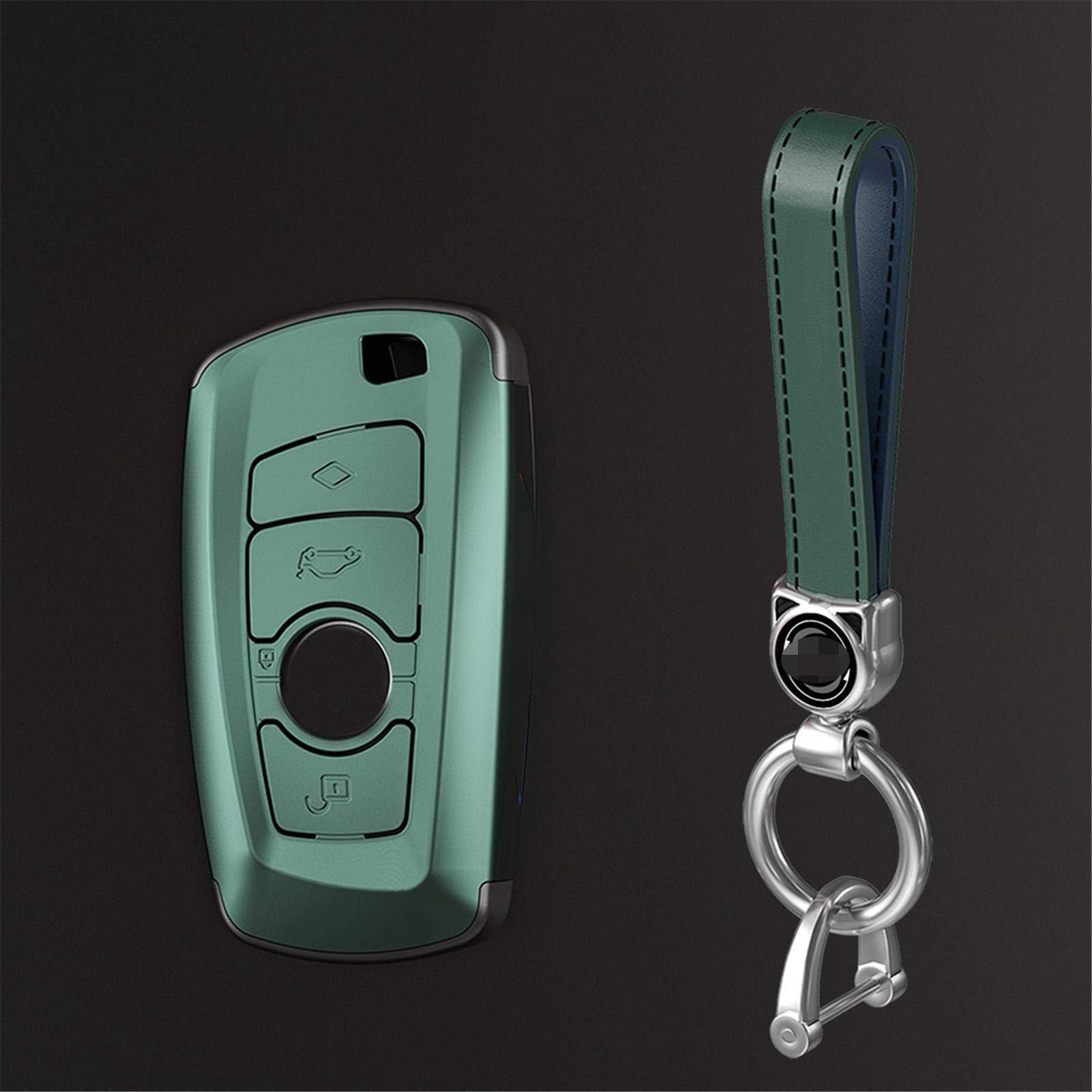 2021 Car PC Smart Key Fob Case SKin Cover,For BMW 3 4 5 Series 320i 530i 550i F20 F21 F30 F31 F25 F01 F02 With keychain