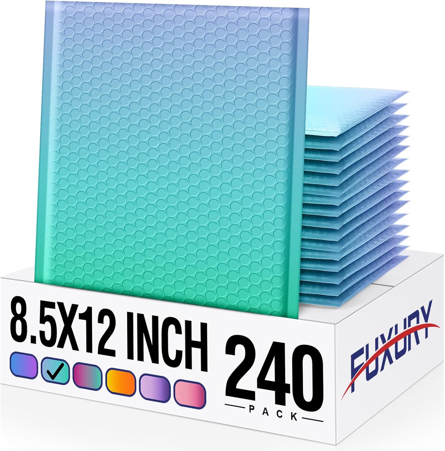 Fairyland Green #2 bubble mailers 8.5x12 opaque