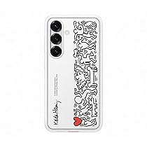 Samsung FlipSuit Case Cover con protezione resistente per Galaxy S25, Card Keith Haring con tecnlogia NFC inclusa, White