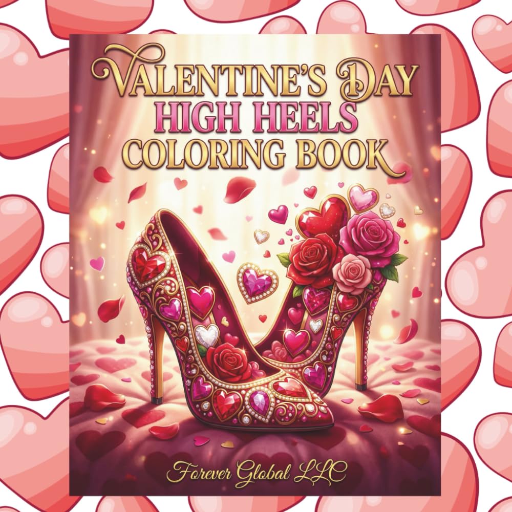 VALENTNE'S DAY HIGH HEELS COLORING BOOK: A Romantic Fashion Coloring Experience Filled with Love & Glamour (Sweet Stiletto Dreams)