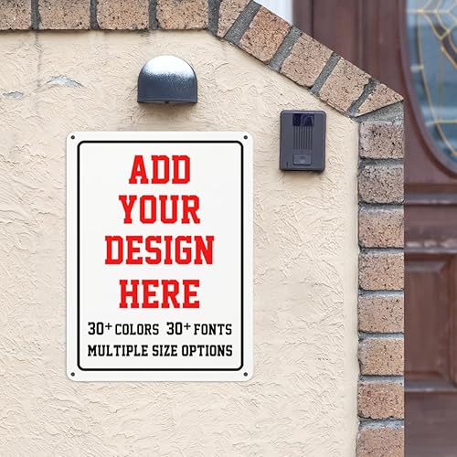 Miniatura 2 de Letreros personalizados para exteriores, letreros de estacionamiento de metal personalizados de 6 x 8 pulgadas para negocios, señales de