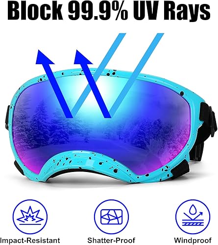 Miniatura 3 de Gafas para perros grandes, protección de ojos de perro, gafas para perros, gafas de sol para perros, gafas de sol para perros para razas medianas,