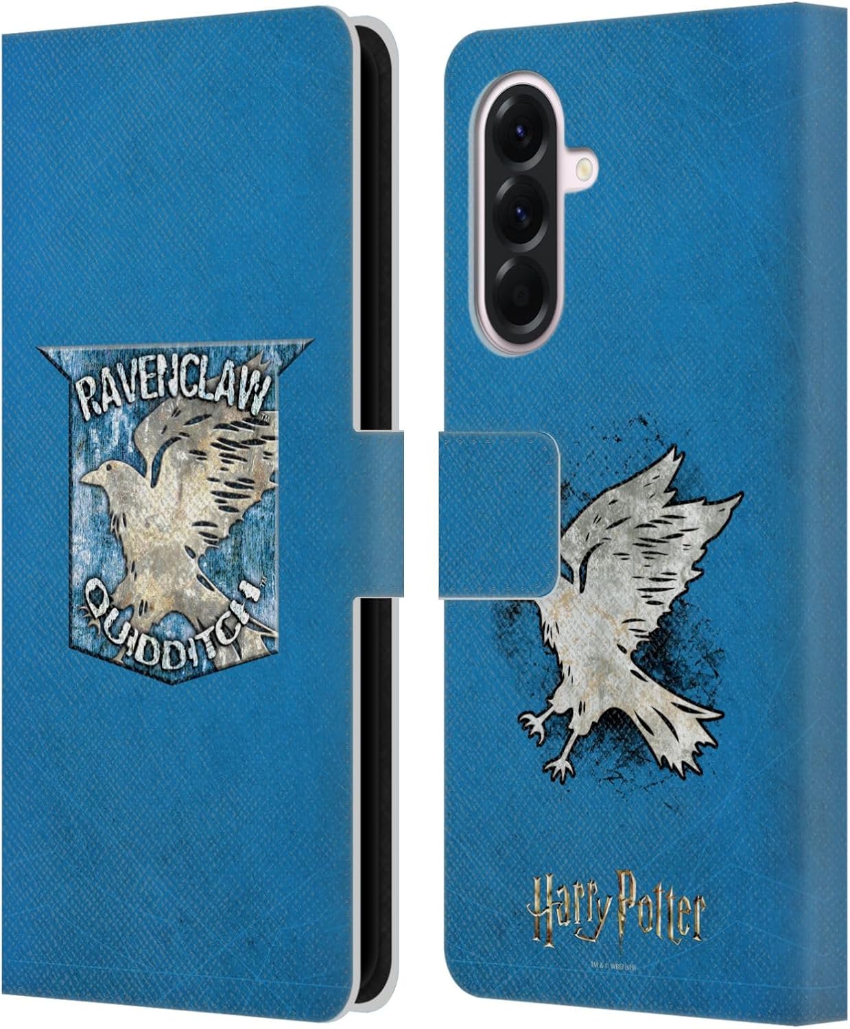 Head Case Designs Officially Licensed Harry Potter Ravenclaw Quidditch Badge Prisoner of Azkaban V Leather Wallet Case Compatible with Samsung Galaxy A56 5G